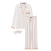 Bamboo Long Pyjama Set in Unbleached Cotton
